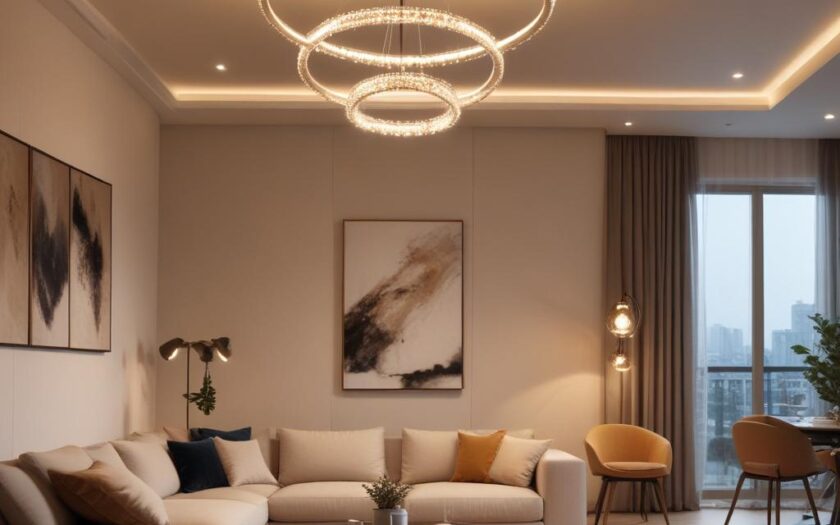 Светодиодная кольцевая люстра: конструктивные особенности и варианты освещения